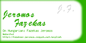 jeromos fazekas business card